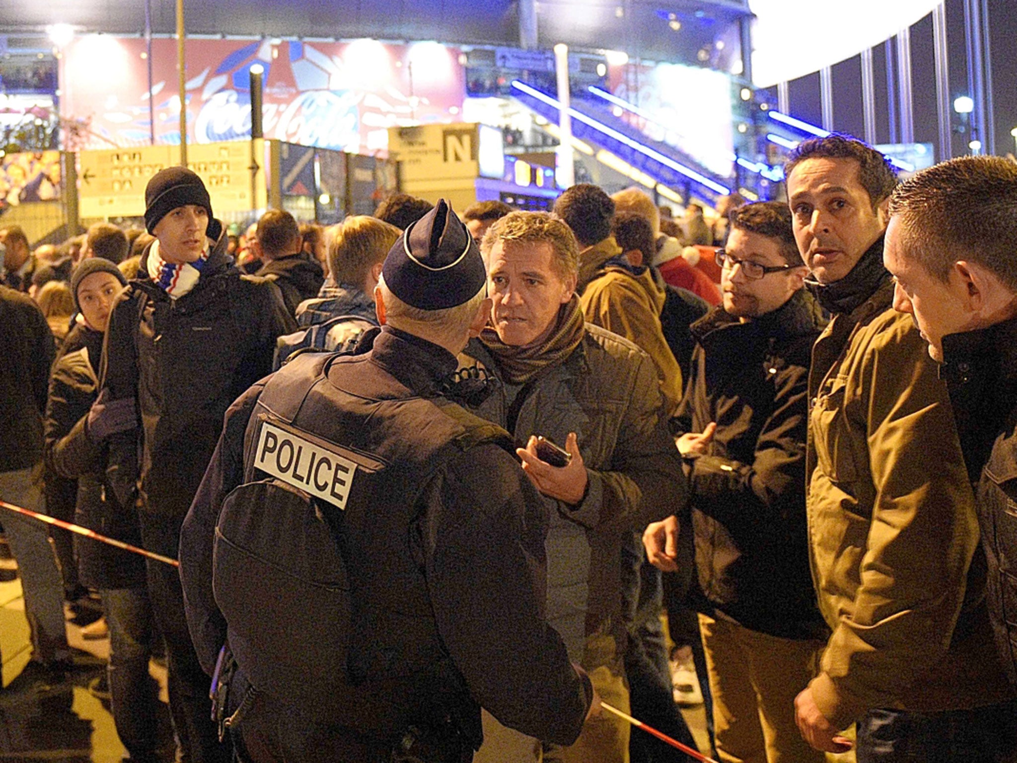 The scene of fear and disbelief after terrorists assaulted a football match in Paris on Friday