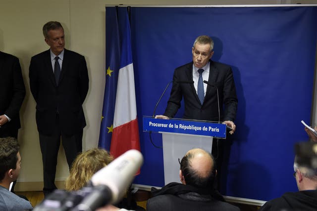 Francois Molins delivers a statement  in Paris, a day after a series of coordinated attacks in and around Paris.