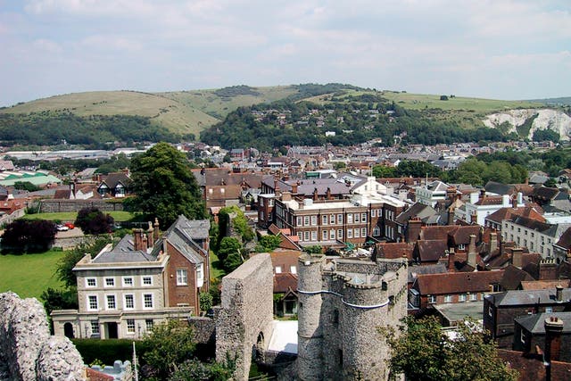 View of Lewes, Sussex  from Lewes castle