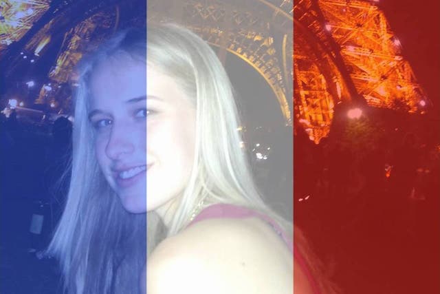 Isobel Bowdery, 22, who pretended to be dead to escape the attacks at the Bataclan theatre