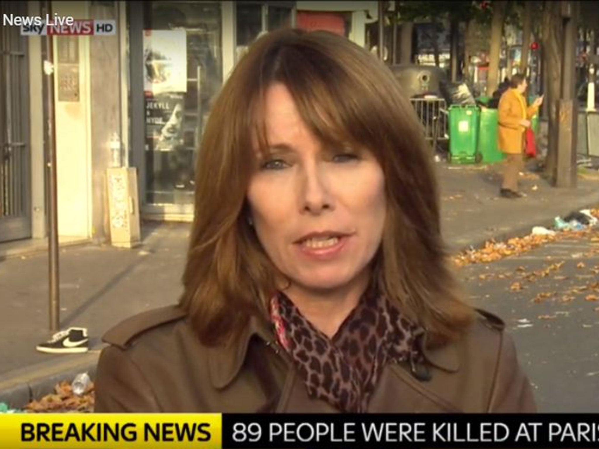 Kay Burley reports live from Paris on Sunday 15 November