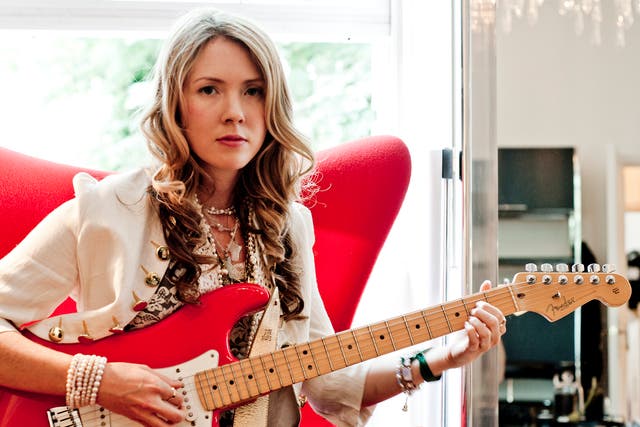 In the red: Beatie Wolfe