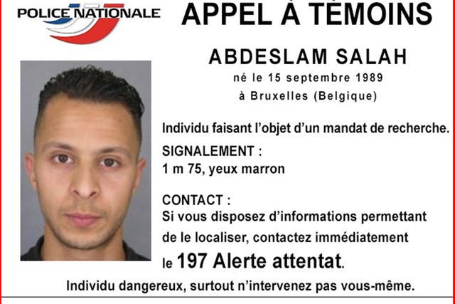 French police issue an image and name the man who is on the run as Abdeslam Salah