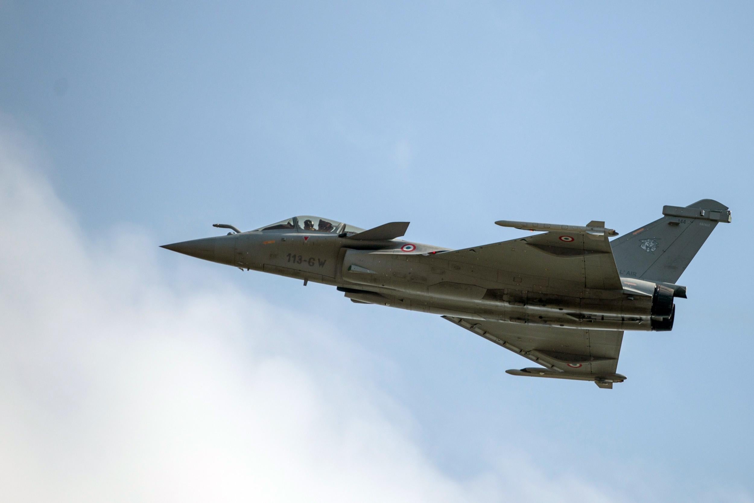 A French Dassault Rafale fighter jet flies during a 2014 air show