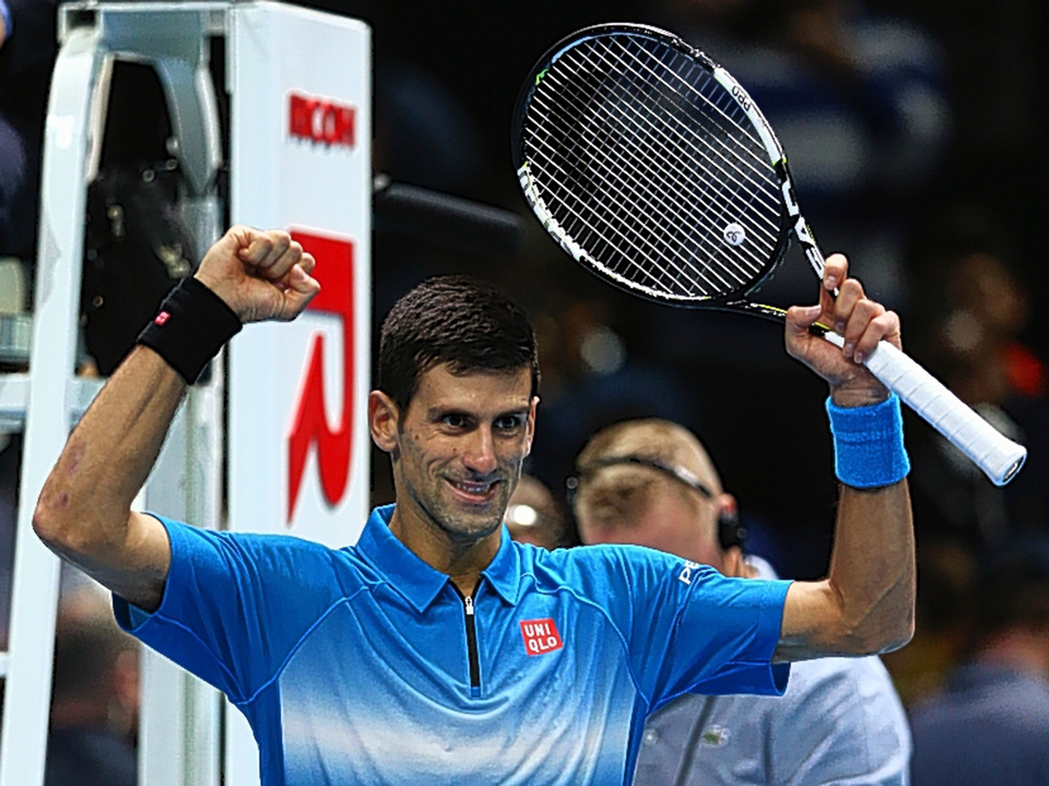 Novak Djokovic after his 6-1, 6-1 demolition of Kei Nishikori
