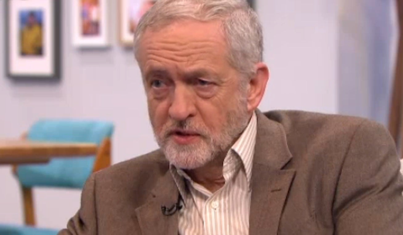 Labour leader Jeremy Corbyn on ITV1's Lorraine programme