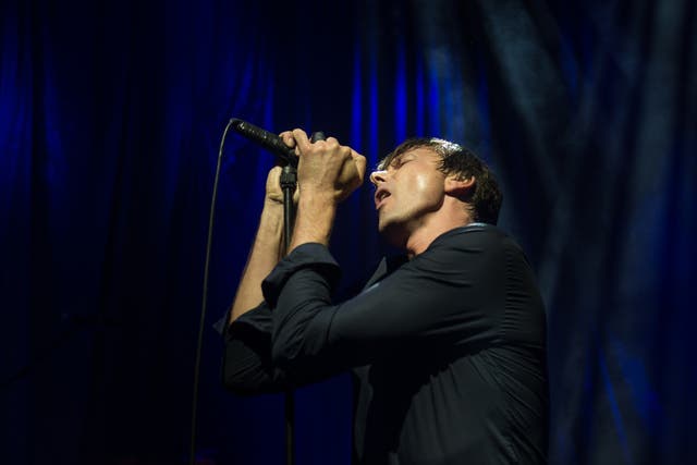 Brett Anderson of Suede during their 15th November gig at the London Roundhouse