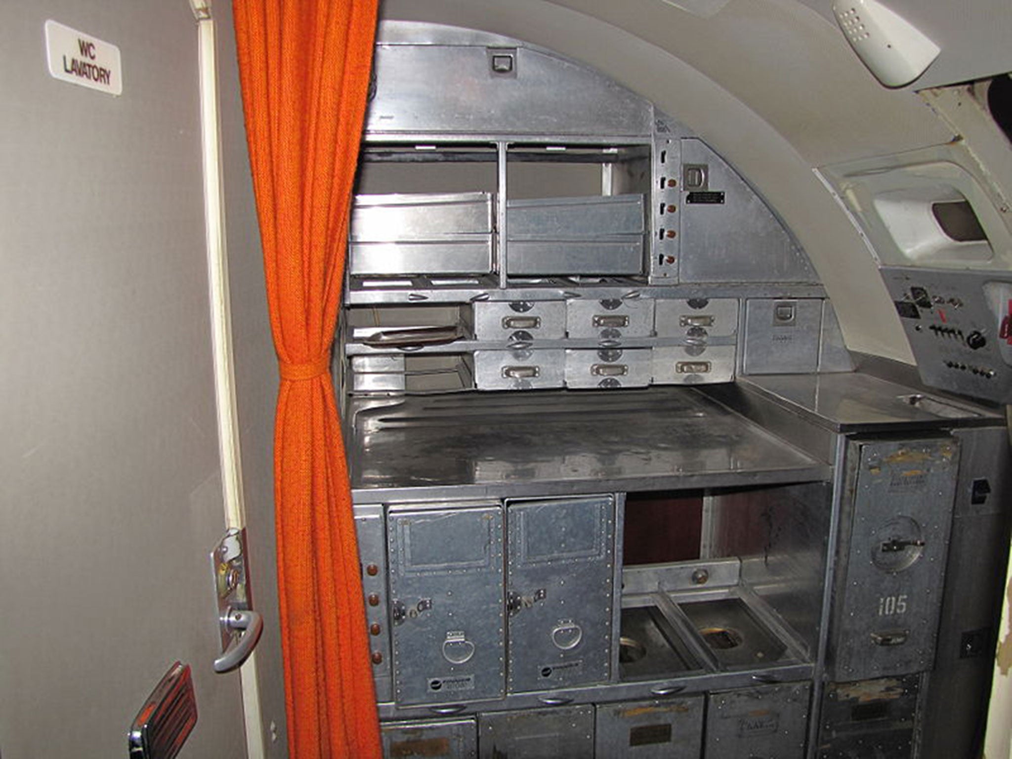 A plane's galley