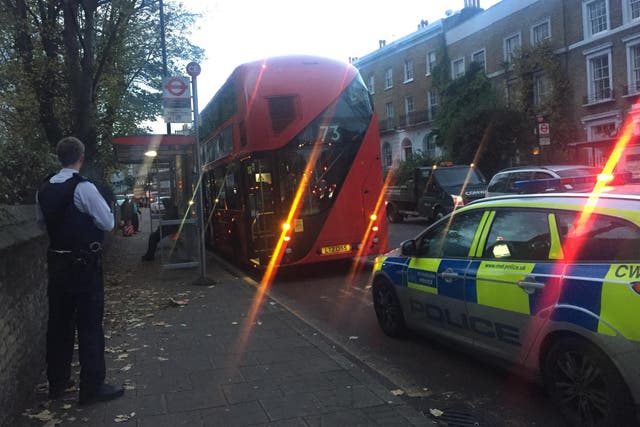 The number 73 bus was evacuated near Essex Road station