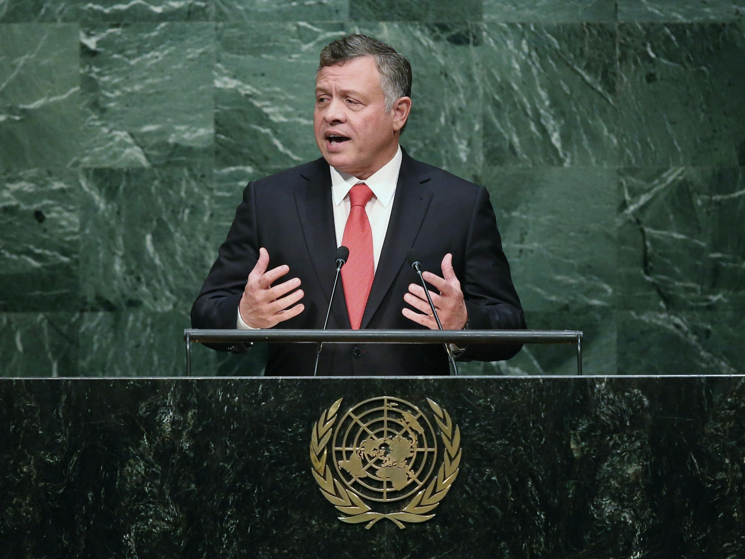 King Abdullah of Jordan addressed the United Nations General Assembly in New York