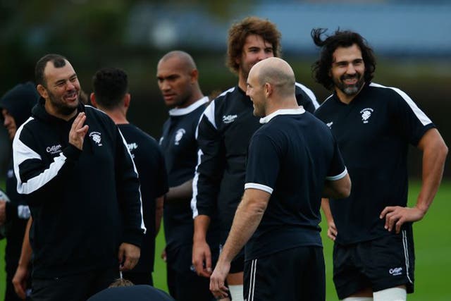 Michael Cheika, left, is taking charge of the Barbarians squad for their upcoming matches