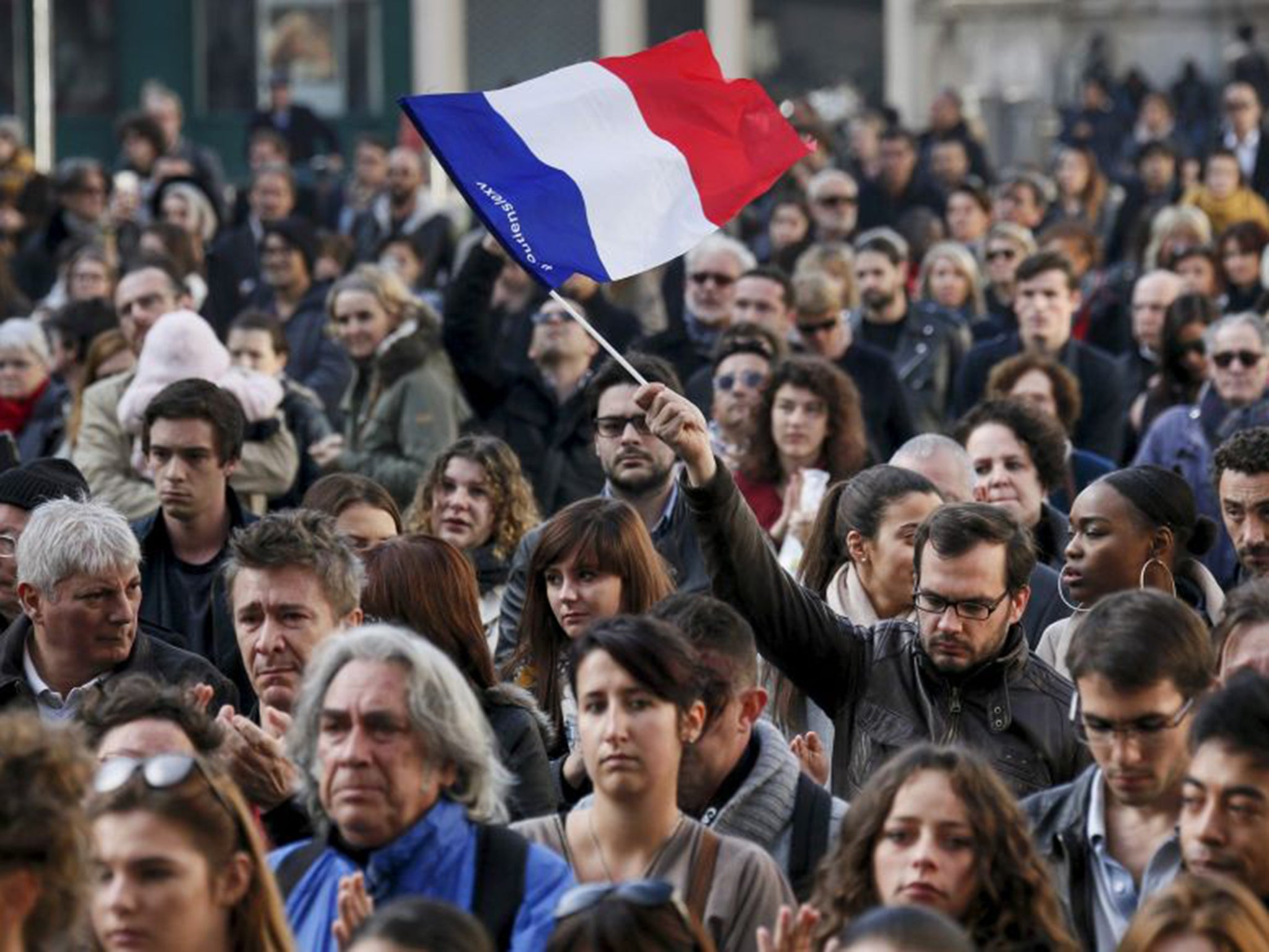 A minute's silence to pay tribute to the victims of the series of deadly attacks in Paris was observed all over France, including in Lyon