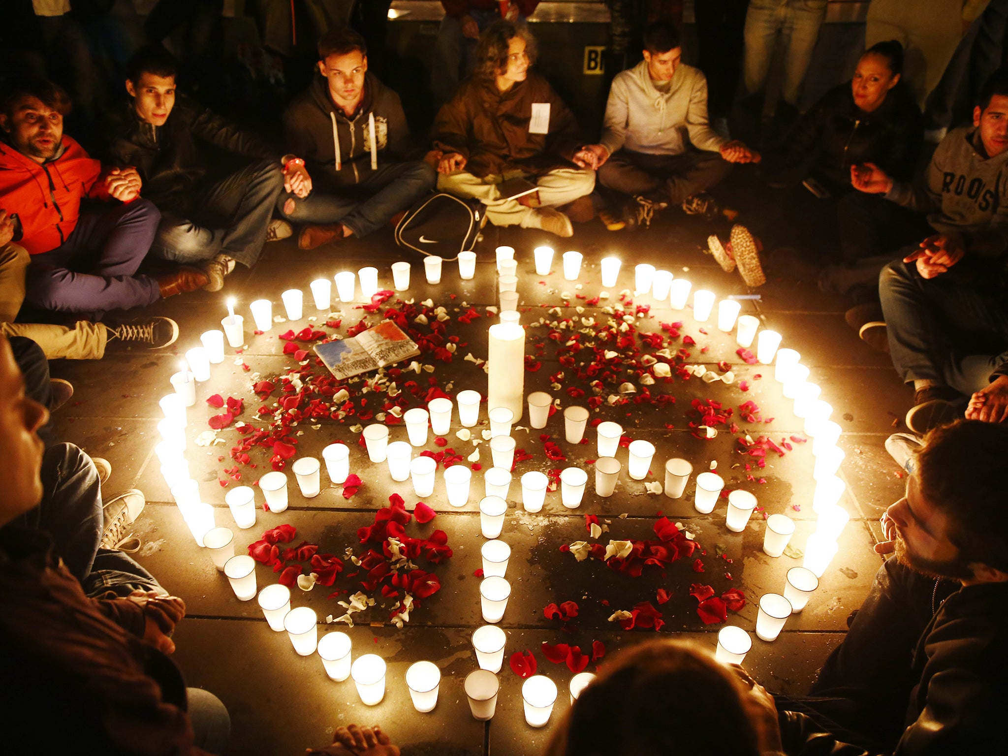 People gathered at Place de la Republique to remember the victims of the attack
