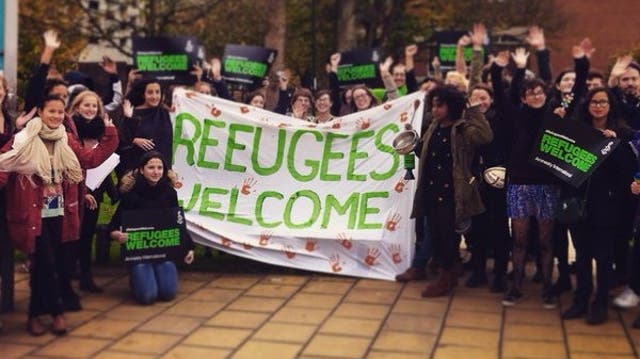 These students from the University of Sussex joined others from Essex, Reading, Birmingham, Manchester, Sheffield, Liverpool, Plymouth, Cardiff, Glasgow and Edinburgh