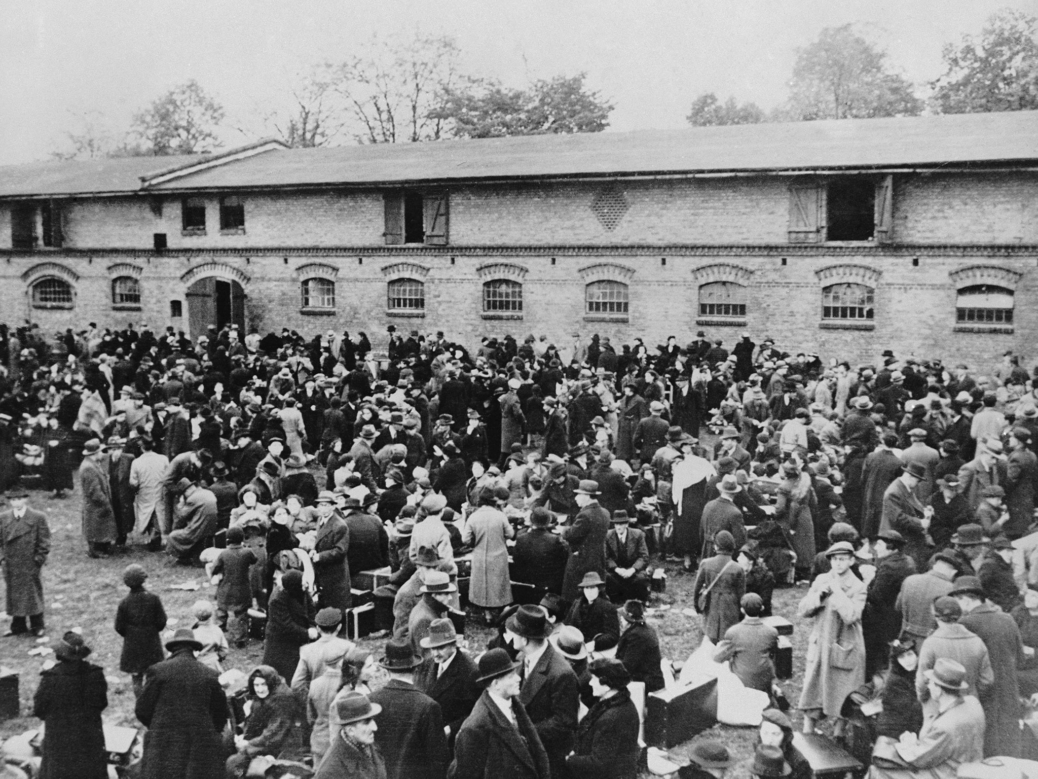 A group of 7,000 Jewish people expelled from Germany by the German Nazi authorities and living in Zbaszyn on the Polish-German border, 3rd November 1938