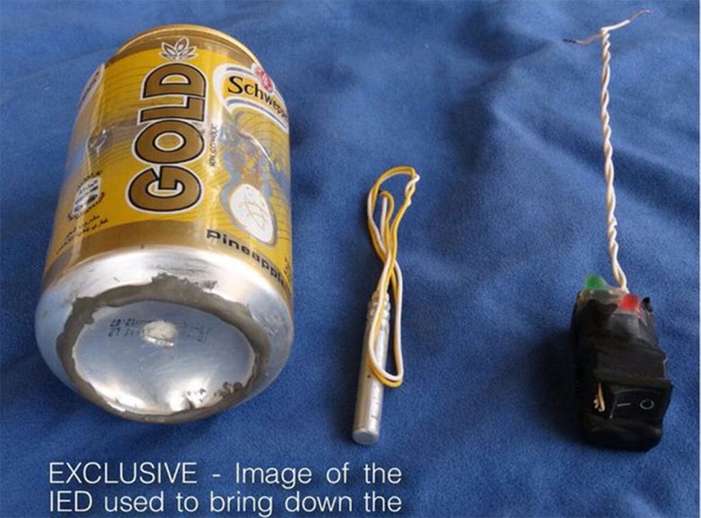 The IED Isis says it used to bring down the bomb