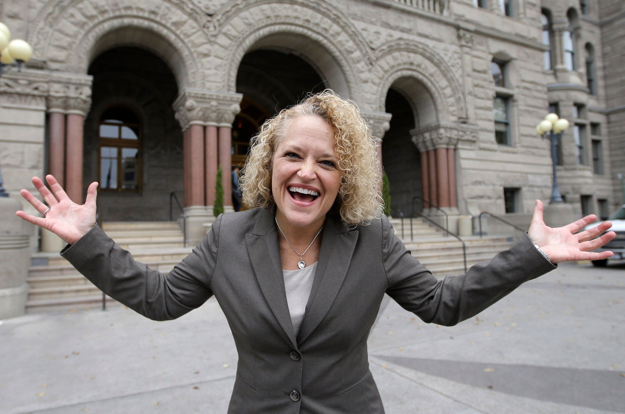 Jackie Biskupski is very much excited.