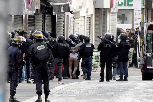 An anti-terrorist police assault in northern Paris suburbs Saint-Denis
