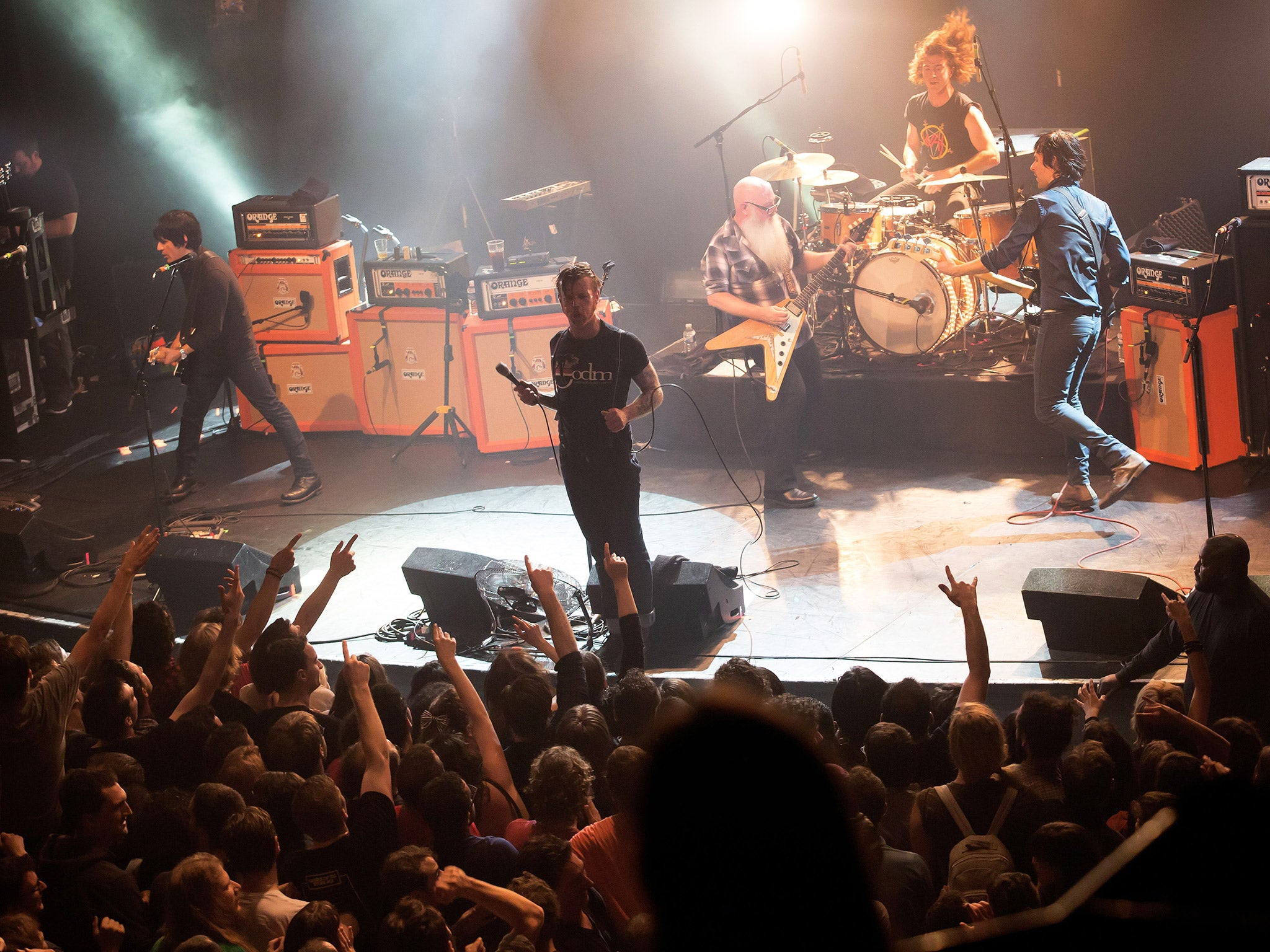 Eagles of Death Metal performing at the Bataclan, moments before the attack