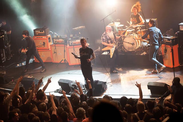 Eagles of Death Metal performing at the Bataclan, moments before the attack