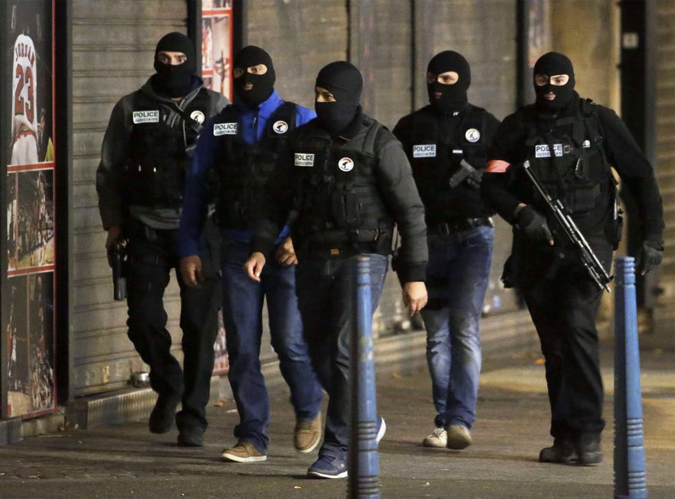 French policemen in the northern Paris suburb of Saint-Denis, early on Wednesday morning