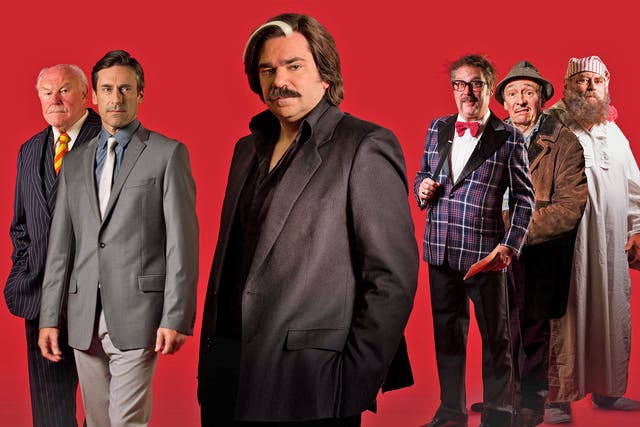 Slice of life: Timothy West, Jon Hamm, Matt Berry, Jim Moir, Paul Whitehouse and Brian Blessed in Channel 4’s ‘Toast of London’