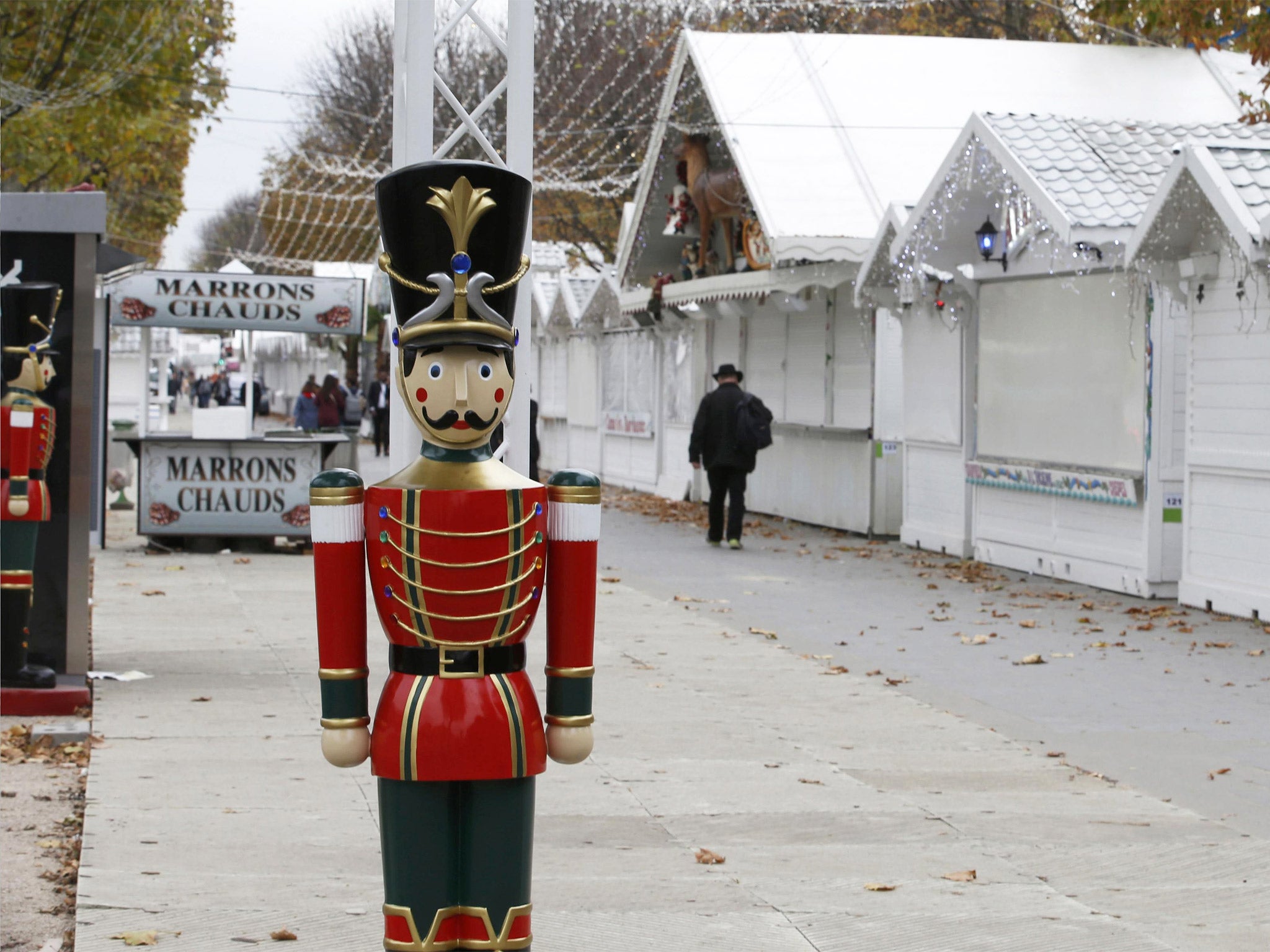 The Christmas market on the Champs-Elysées in Paris was closed by police after the attack