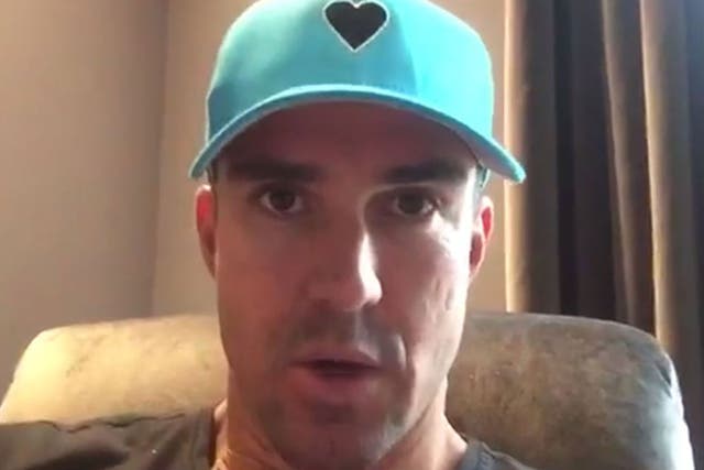 Kevin Pietersen posted a video of himself reacting to England's decision to drop Ian Bell