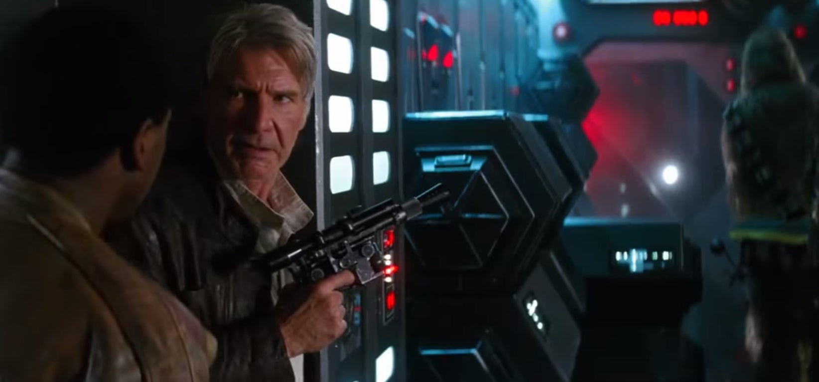 Han Solo talking to Finn in Star Wars: The Force Awakens