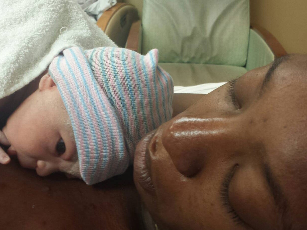 Tommitrise Collins and her newborn daughter Tyler Elise Shanell Brinkley Chapman/ Facebook