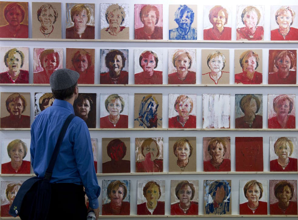 Peter Wilde’s ‘60 Merkels’ at the Berliner Liste art fair in Berlin