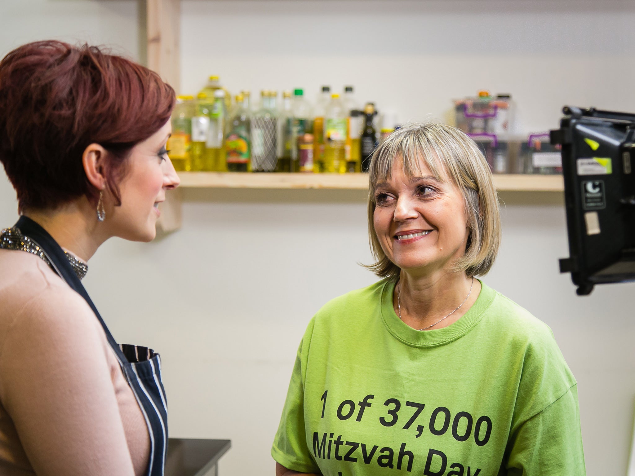In it together: Laura Marks, right, the founder of Mitzvah day in the UK, with the actress and singer Connie Fisher