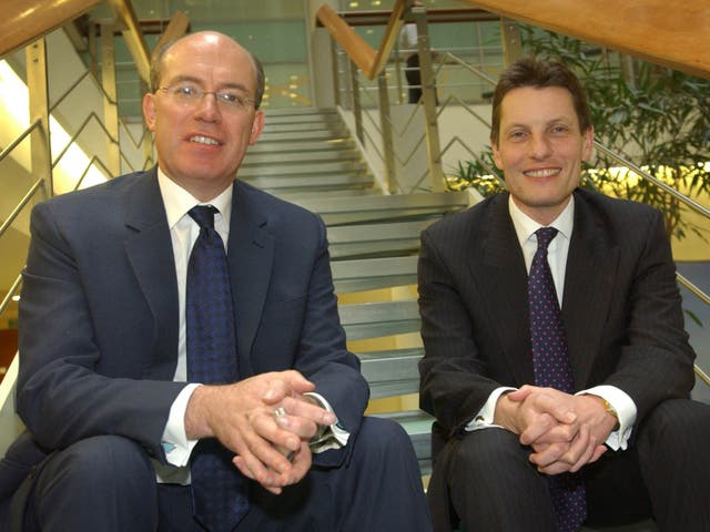 James Crosby, left, and Andy Hornby at the HBOS office in 2006. Both could face investigation as a result of Andrew Green’s recommendations