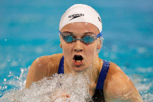 Steph Slater wins gold in the women’s 200m individual medley SM8 final at the 2014 IPC Swimming European Championships