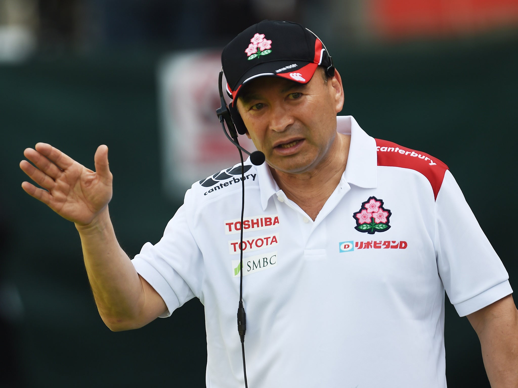 Eddie Jones during this autumn’s World Cup, at which he coached the outsiders Japan to exceed all expectations