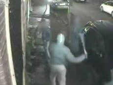 CCTV shows gang with baseball bat chase down teen before stabbing him
