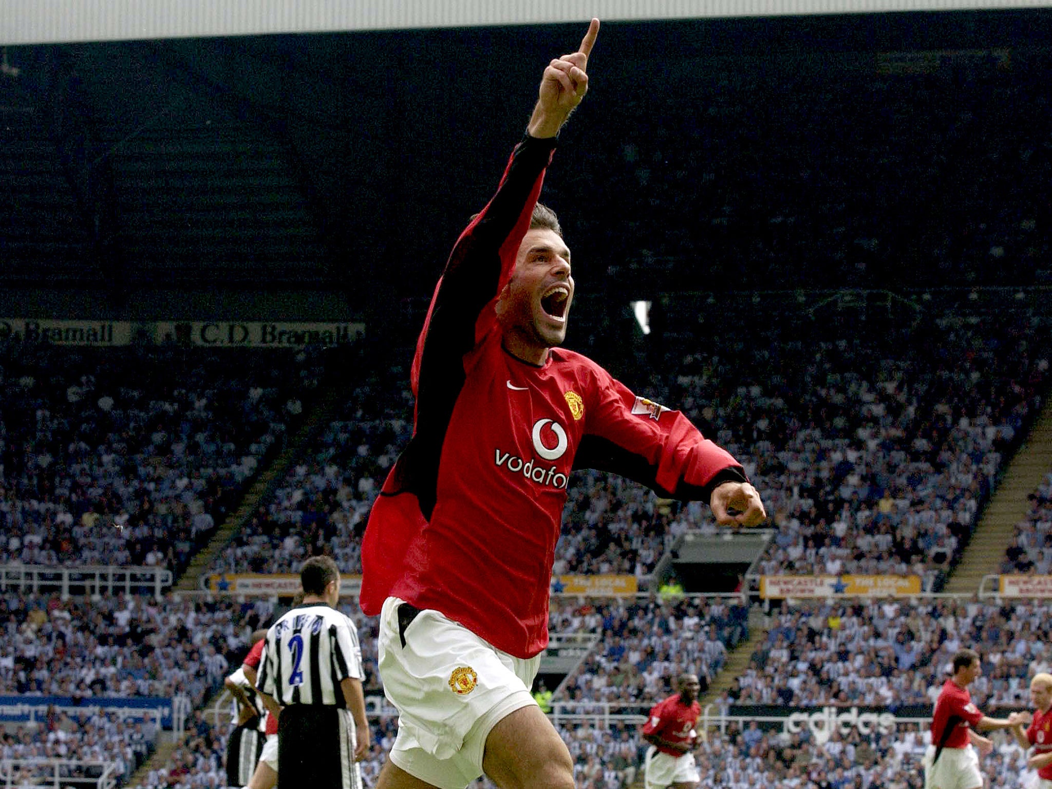 Ruud van Nistelrooy posted the current record of scoring in 10 consecutive games against Newcastle United in 2003