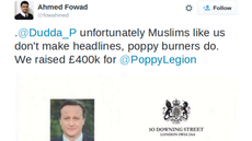 Muslim graduate and Ahmadiyya Muslim Youth Association member, Ahmed Fowad, highlights Poppy Appeal efforts with letter from David Cameron