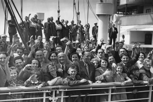 Some of the 700 Jewish refugees aboard Hamburg-America liner St Louis in 1939