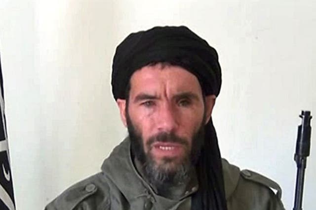 Mokhtar Belmokhtar speaking at an undisclosed location