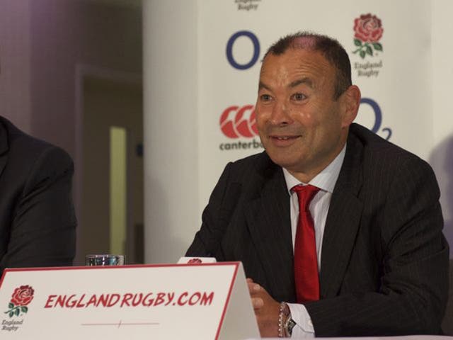 Eddie Jones, the new England Rugby head coach, poses at Twickenham Stadium
