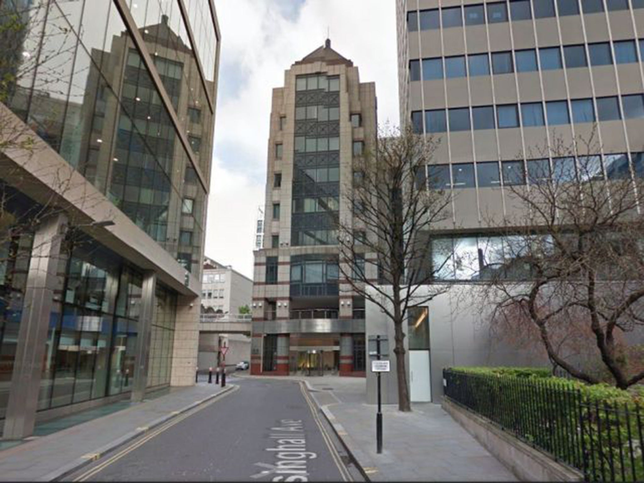 55 Basinghall Street (centre of the image) - previously home to Welbeck Group