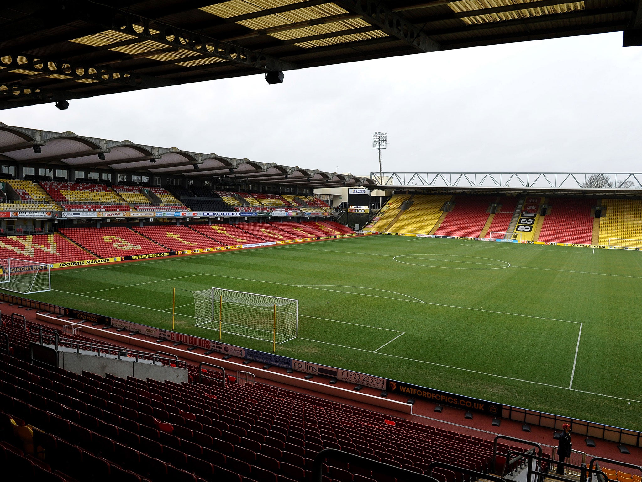 A view of Vicarage Road