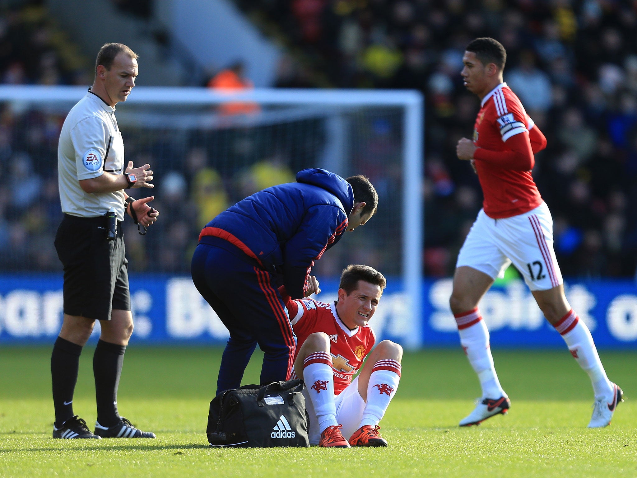 Ander Herrera suffered the injury against Watford last weekend