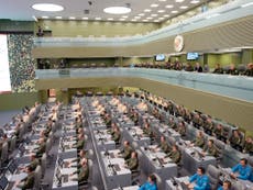 Read more

Vladimir Putin’s massive, triple-decker war room revealed