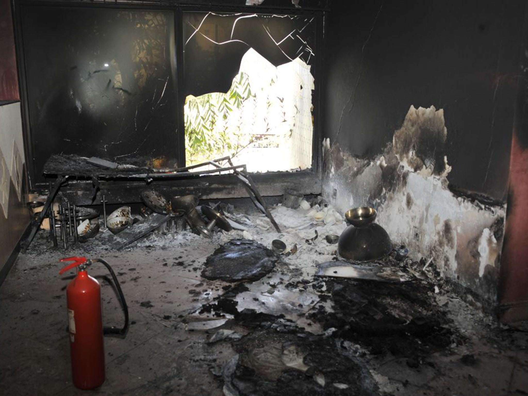 A hotel room after the siege