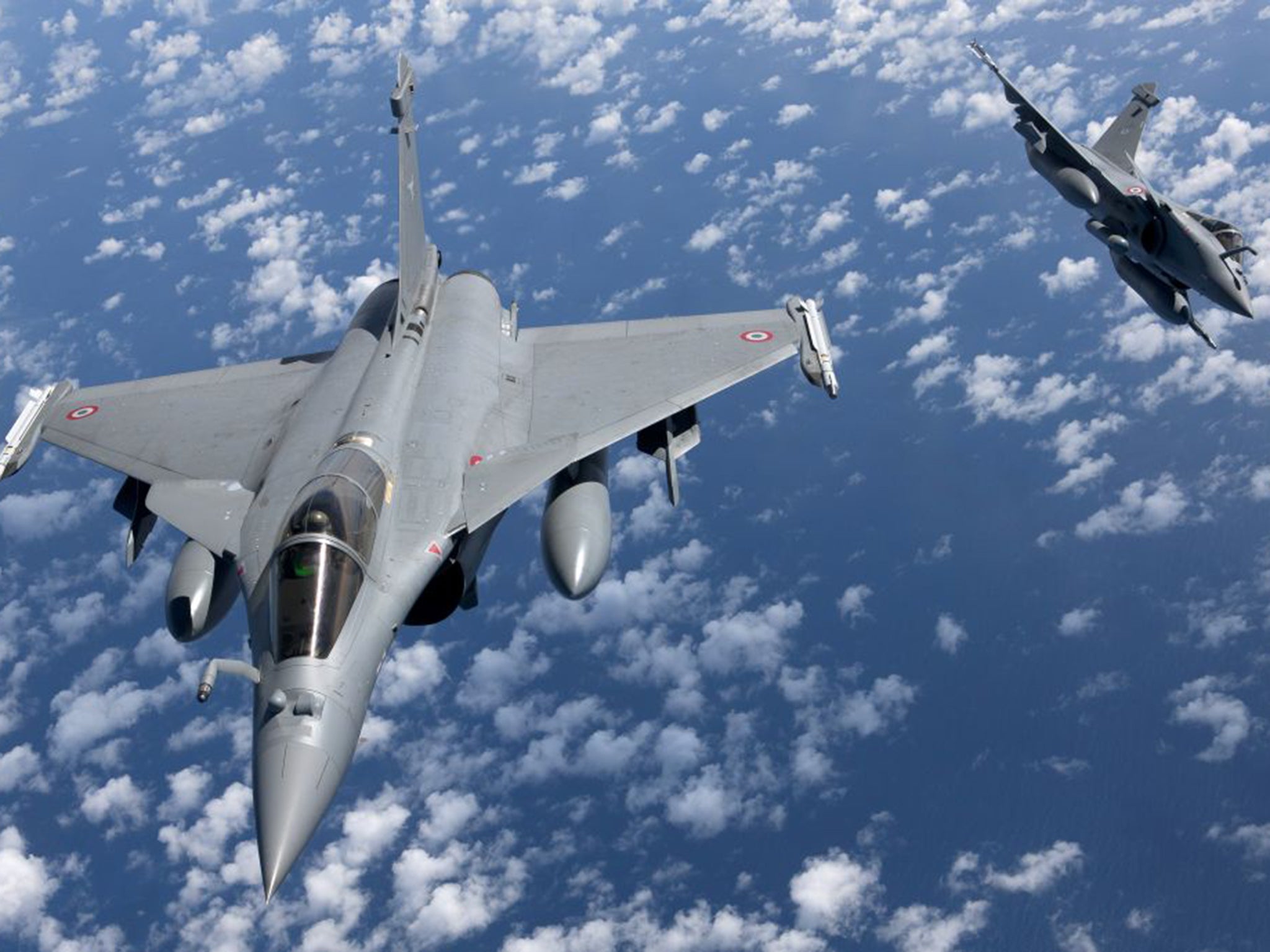 French fighter jets began bombing the so-called Islamic State’s stronghold of Raqqa