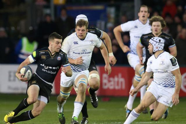 Bath’s fly-half George Ford makes a sniping break against Leinster