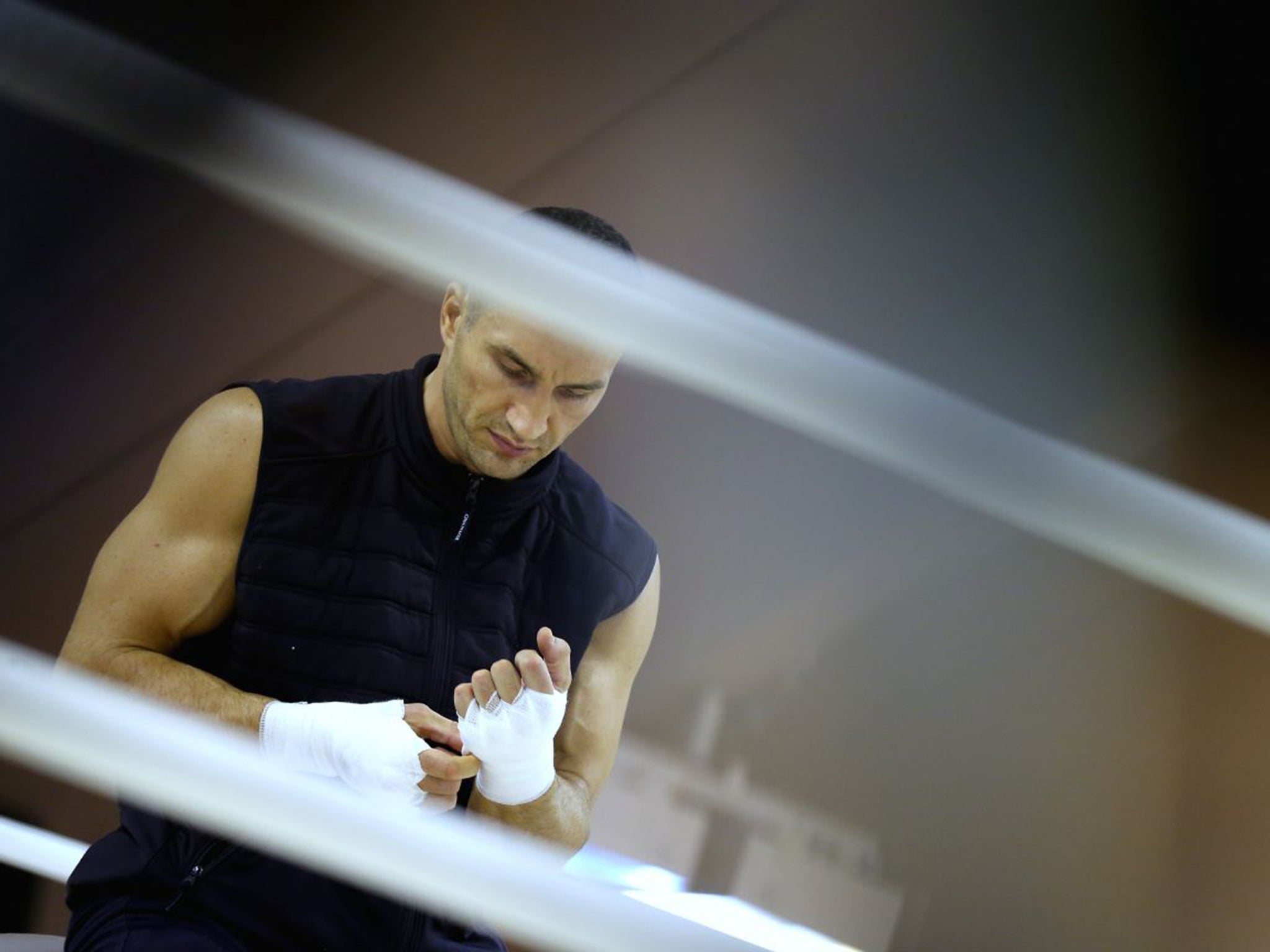 Wladimir Klitschko in training for his 20th successive title defence