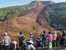Landslide near Burma jade mine kills 100 people
